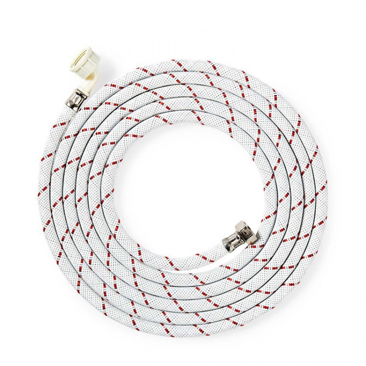 Nedis Nylon Inlet Hose | 1/2\'\' | 3/4\'\' | 10 Bar | 90 °C | 4.00 m | Application: Dish / Washing Machine | Nylon | Red / White
