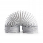 Nedis PVC Air Outlet Hose | 100 mm | 1.50 m | Suitable for: Air Ventilation / Tumble Dryers | White