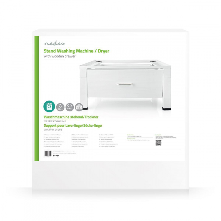 Nedis Stand for Washing Machine & Dryer | Drawer | 150 kg | White