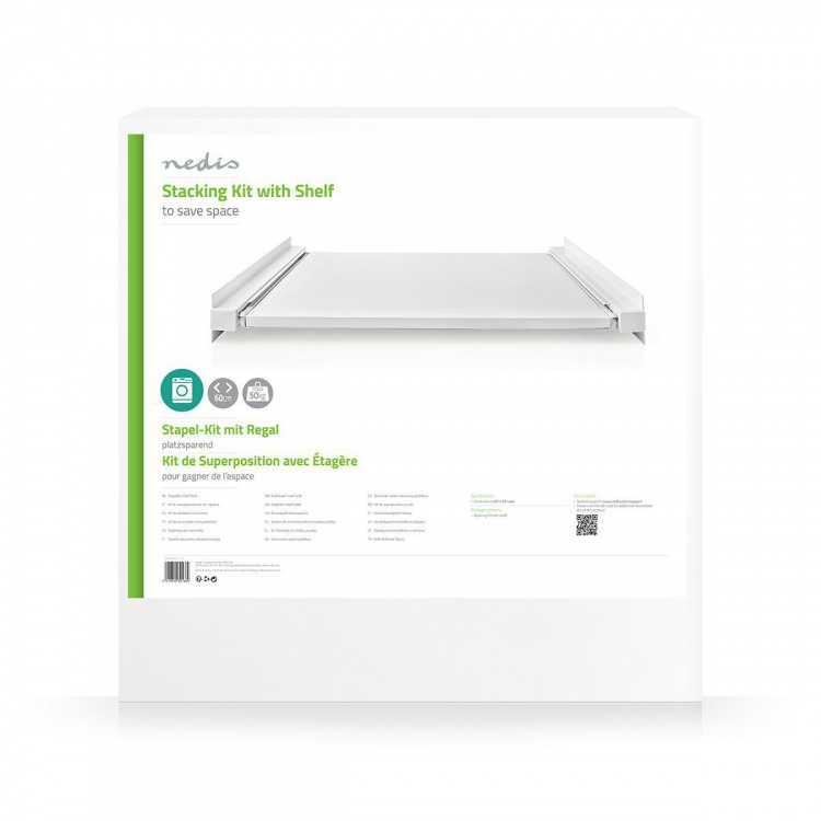 Nedis Universal Stacking Kit for Washing Machine & Dryer | Pull-out shelf | White