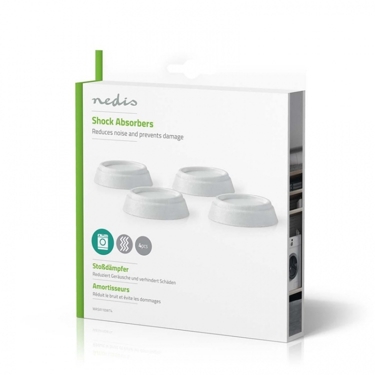 Nedis Anti-Vibration Dampers | Suitable for: Universal | 4 pcs | White | Plastic