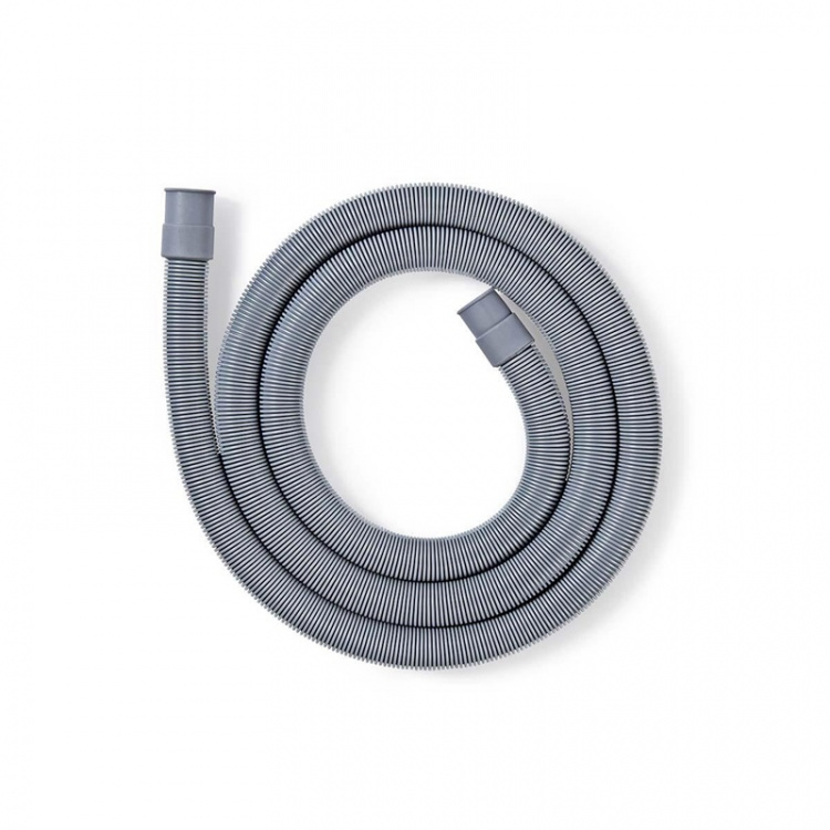 Nedis Outlet Hose | 21 mm | 19 mm | 1.5 Bar | 90 °C | 1.80 m | Application: Dish / Washing Machine | Grey