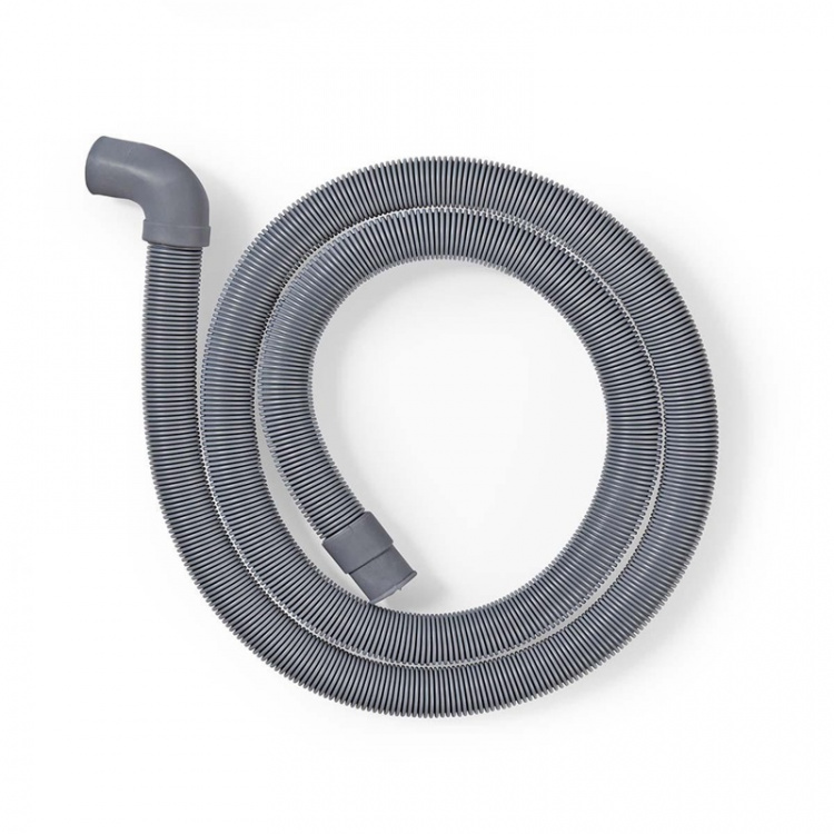Nedis Outlet Hose | 22 mm | 19 mm | 0.5 Bar | 60 °C | 2.50 m | Application: Dish / Washing Machine | Grey