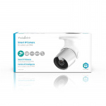 Nedis SmartLife Outdoor Camera | Wi-Fi | Full HD 1080p | IP65 | Cloud Storage (optional) / microSD (not included) | 12 V DC | With motion sensor | Night vision | Silver / White