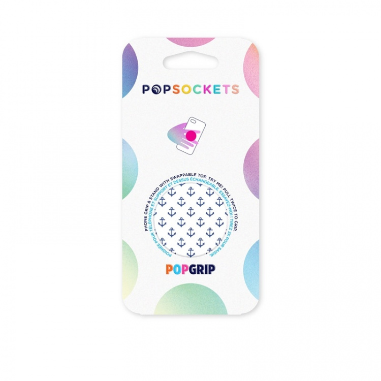 PopSockets Anchors Away White Removable Grip with Standfunction