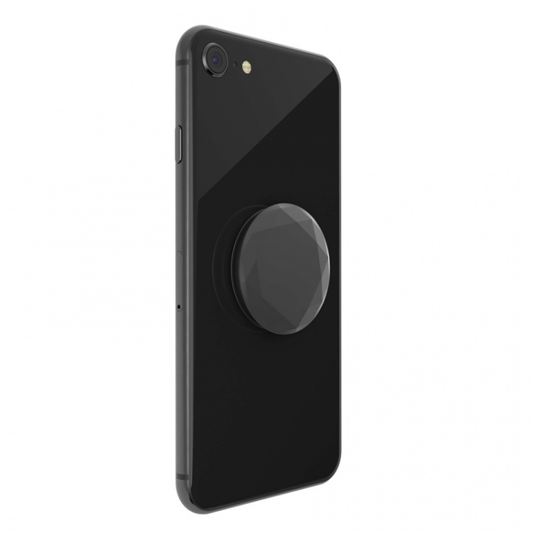 POPSOCKETS Metallic Diamond Black Removable Grip with Standfunction Premium POPSOCKETS Metallic Diamond Black Removable Grip with Standfunction Premium