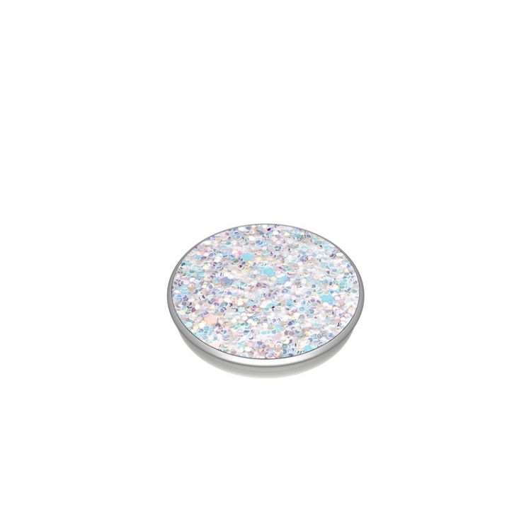 PopSockets Sparkle Snow White Removable Grip with Standfunction Premium