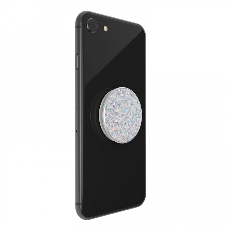 PopSockets Sparkle Snow White Removable Grip with Standfunction Premium