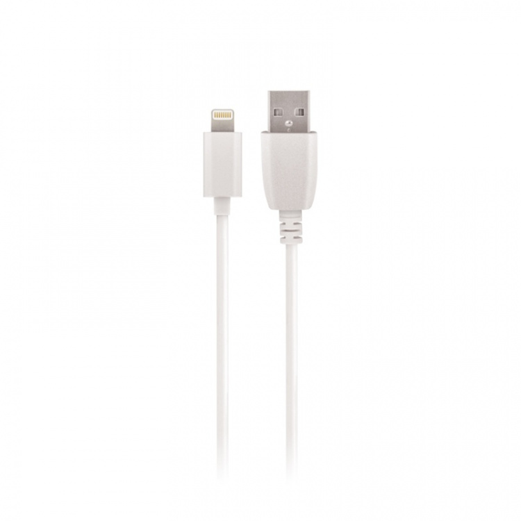 Setty Car Charger USB Socket with Lightning Cable 1m, 2.4A, White