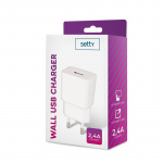 Setty USB Wall Charger 2.4A White