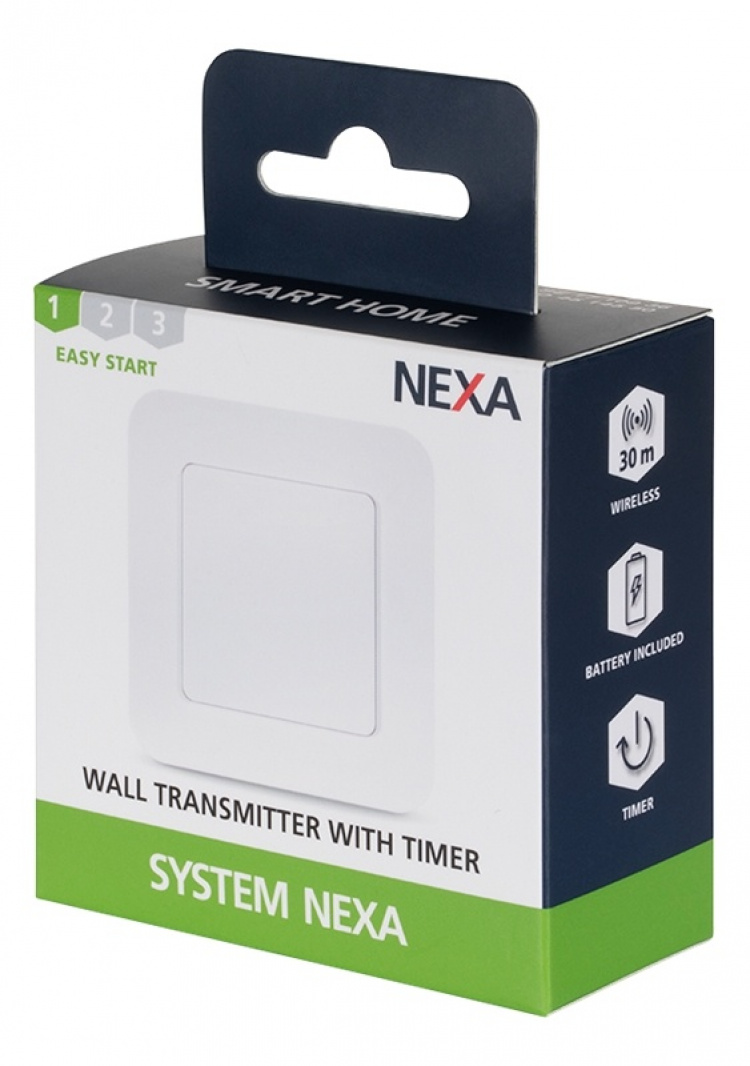 Väggsändare med ram upp till 30m, 80 x 80 x 14 mm Väggsändare med ram upp till 30m, 80 x 80 x 14 mm