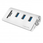 LogiLink USB3.0 3-port hub + minneskort LogiLink USB3.0 3-port hub + minneskort