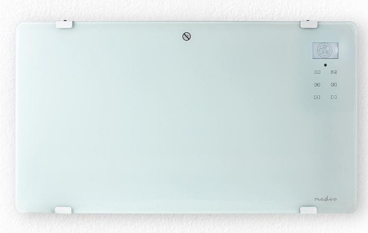 Nedis SmartLife Convection Heater | Suitable for bathroom | Glass Panel | 2000 W | 2 Heat Settings | LED | 15 - 35 °C | Adjustable thermostat | White