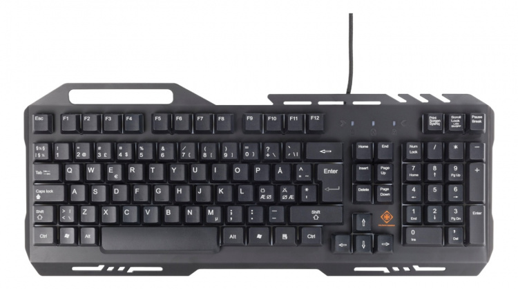 DELTACO GAMING RGB lit keyboard, metal frame, USB, black