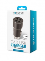 Forever Dual Car Charger 2xUSB, 3.1A - CC-04 Forever Dual Car Charger 2xUSB, 3.1A - CC-04