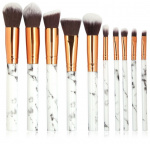 Professional gentle makeup brushes 10-Pack, Marble white Professional gentle makeup brushes 10-Pack, Marble white