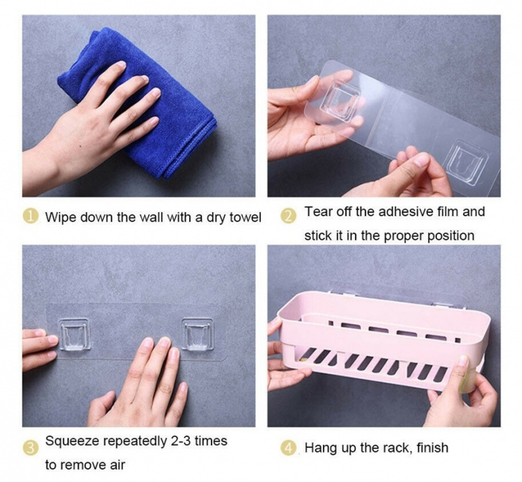 Easily assembled Bathroom/Shower Shelf, Beige