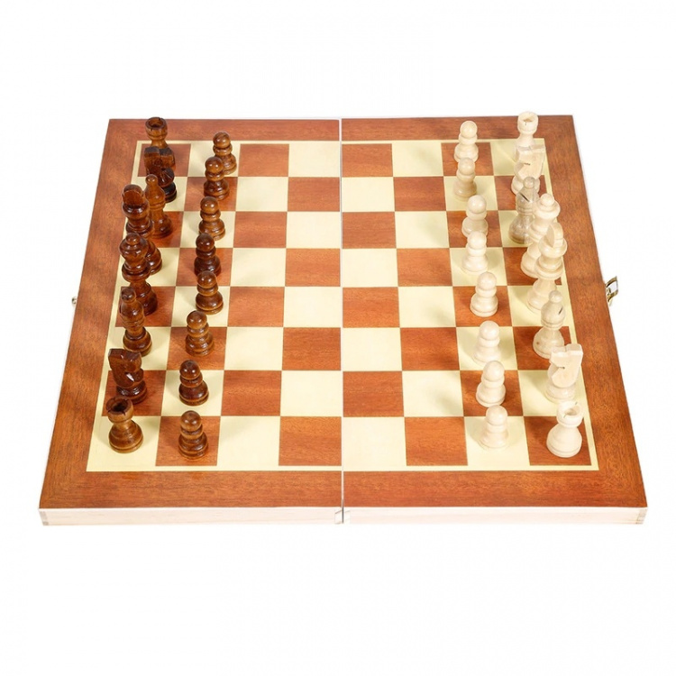 Foldable Chess set in wood