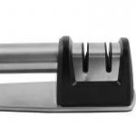 Knife sharpener, 2 grinding wheels, Stainless steel