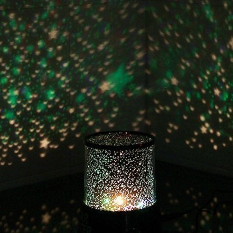 Night light with starry sky
