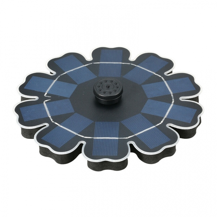 Floating fountain powered by solar cells Floating fountain powered by solar cells