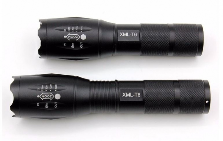 XML-T6 - waterproof flashlight with 3800 lumens & zoom effect