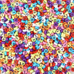 200 beads with letters, Color 200 beads with letters, Color