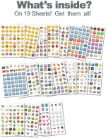 Emoji stickers, 19 sheets with 900+ stickers