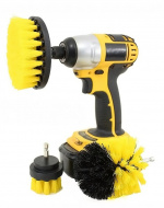 Set of 3 scrubbing brushes for drill/screwdriver Set of 3 scrubbing brushes for drill/screwdriver