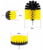 Set of 3 scrubbing brushes for drill/screwdriver Set of 3 scrubbing brushes for drill/screwdriver
