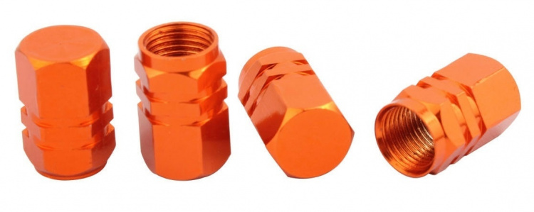 Valve caps 4-pack, Orange