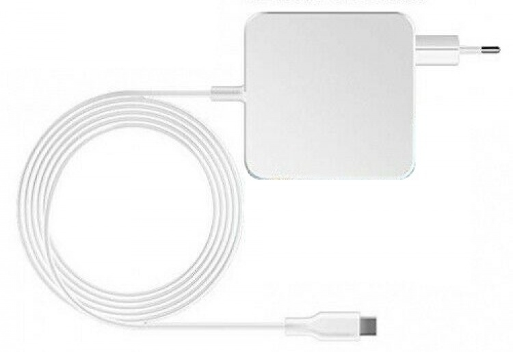 AC adapter to Type-C PD 45W, White AC adapter to Type-C PD 45W, White