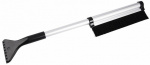 Ice scraper with brush and telescopic handle, Silver