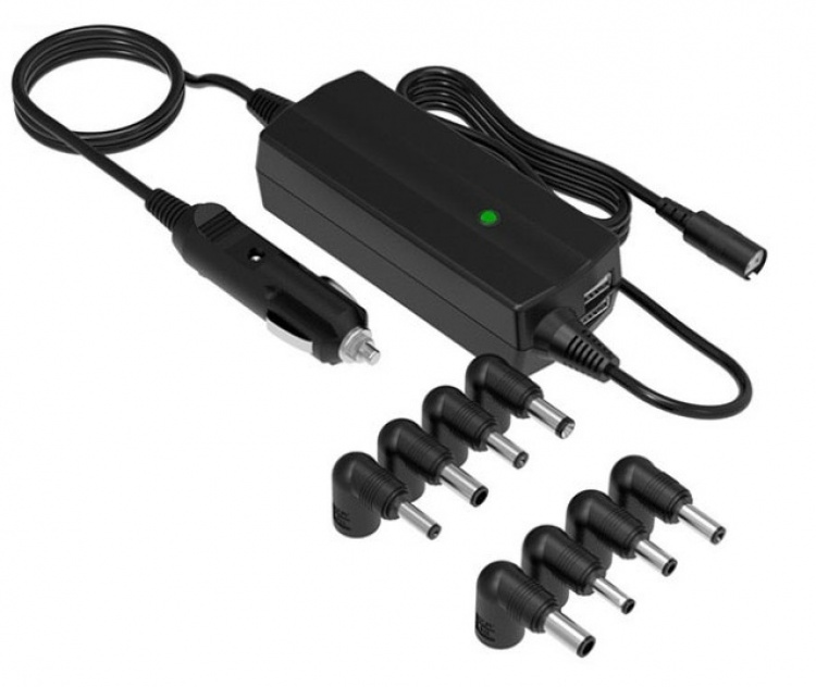 Universal laptop charger for car, 8 connectors. Universal laptop charger for car, 8 connectors.
