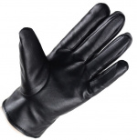 Leather gloves with touch function, One Size