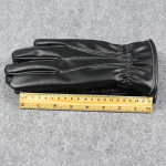 Leather gloves with touch function, One Size