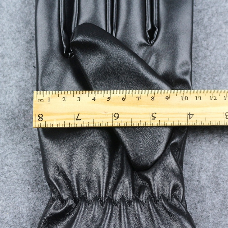 Leather gloves with touch function, One Size