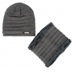 Hat and Scarf, Grey