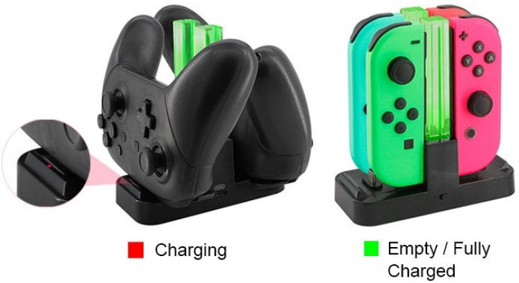 4 x Charging station for Nintendo Switch and its controllers