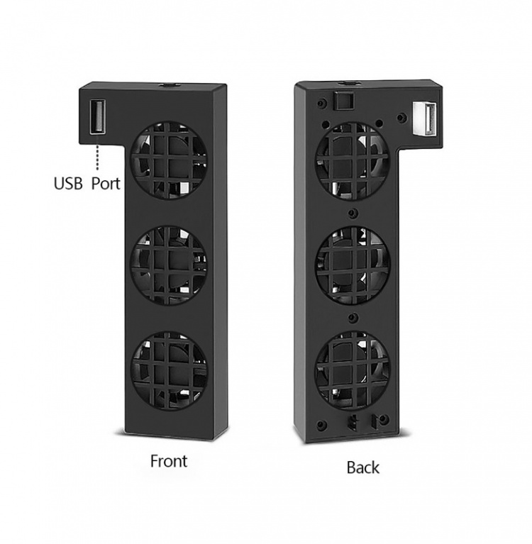 External Cooling Fan for Xbox One X, Black External Cooling Fan for Xbox One X, Black
