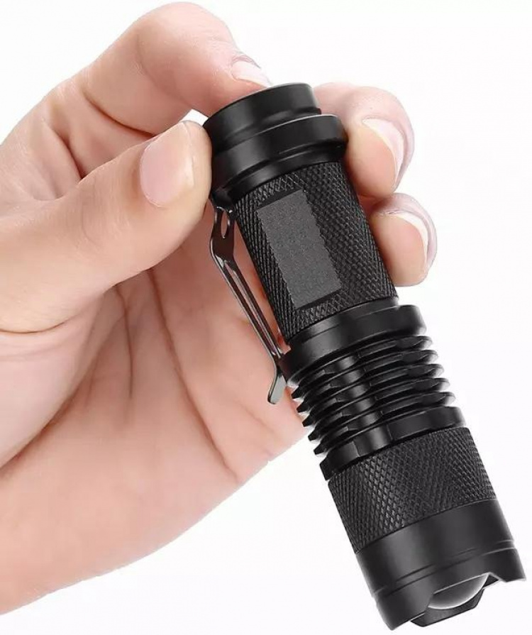 Flashlight with zoom, Black Flashlight with zoom, Black