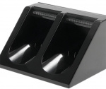 Wii Dock + 2x battery for Nintendo Wii/Wii U controller, Black