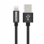 NORDIQZENZ Lightning Textile Cable, 50cm, Black NORDIQZENZ Lightning Textile Cable, 50cm, Black