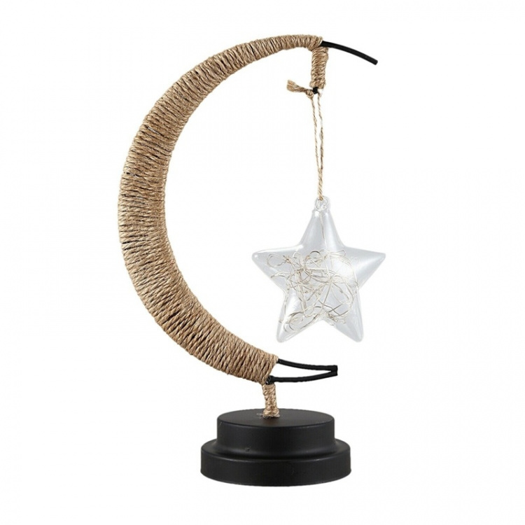 Table lamp with a hanging glass star Table lamp with a hanging glass star