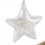 Table lamp with a hanging glass star Table lamp with a hanging glass star