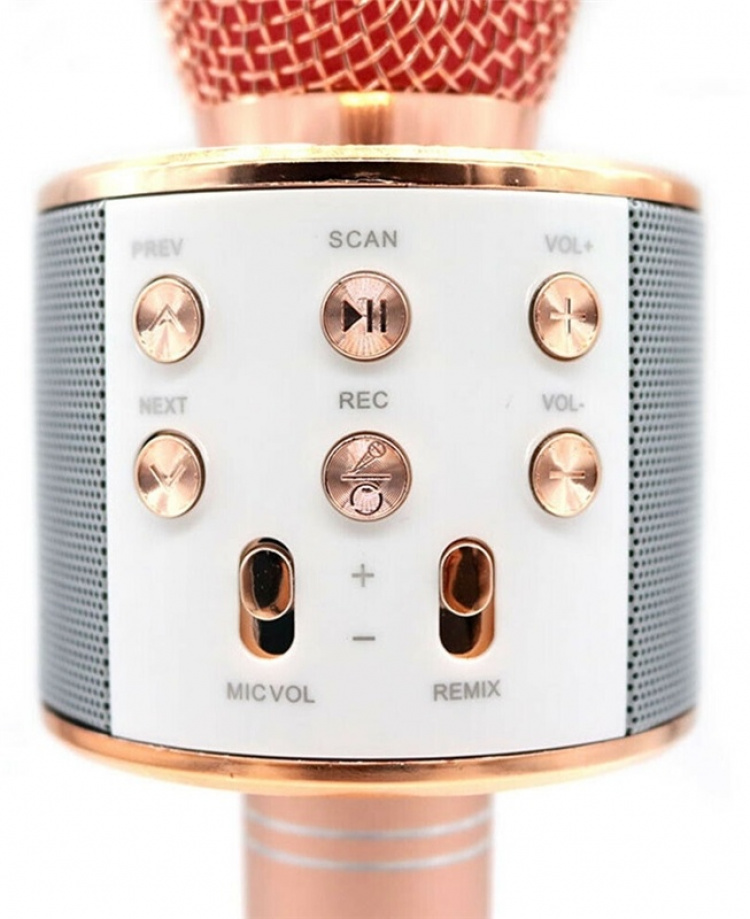 Karaoke microphone with Bluetooth, Rose gold
