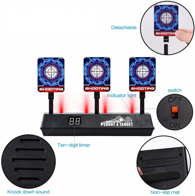 Electric sniper target with scoring