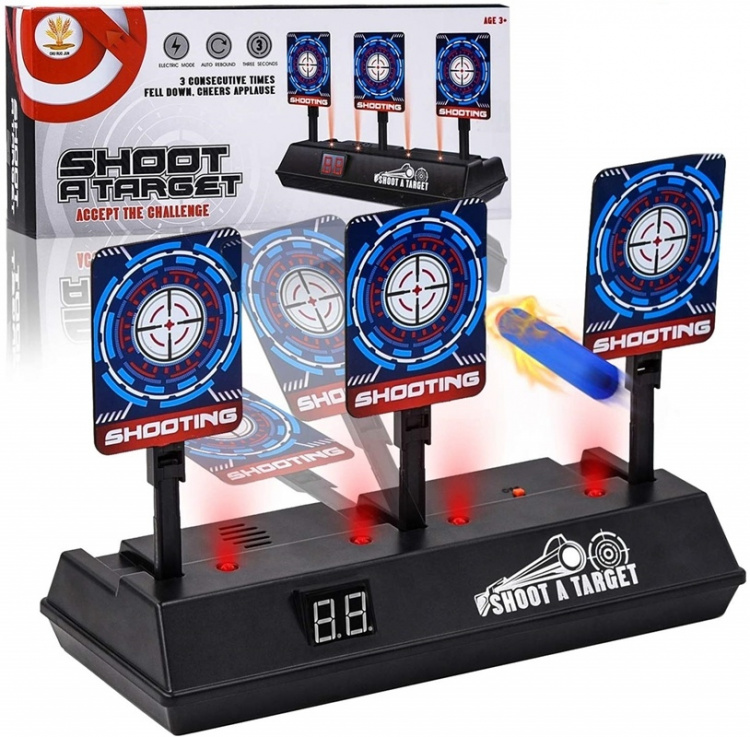 Electric sniper target with scoring