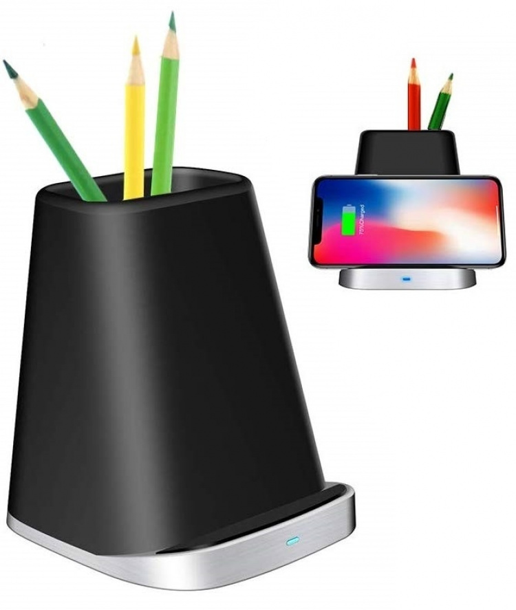 Translation: Space-saving pen holder with wireless Qi charging Translation: Space-saving pen holder with wireless Qi charging