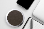 Leatherette Qi charger with fast charging